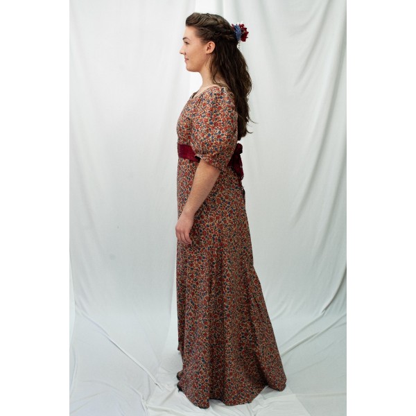 Empire – Women’s Dance Dress Rust Floral 2