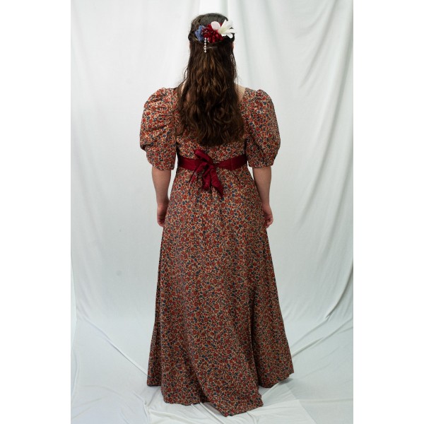 Empire – Women’s Dance Dress Rust Floral 3