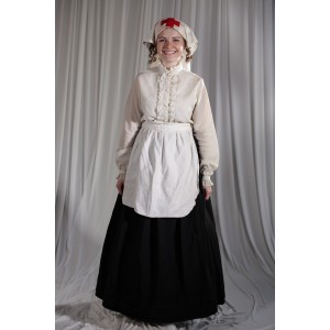 Crinoline/Civil War – Women’s Full Outfit,  White,  Nurse 2