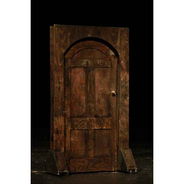 Door, Freestanding Old Wooden Curved