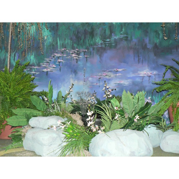 Water Lilies with Gazebo Backdrop 2